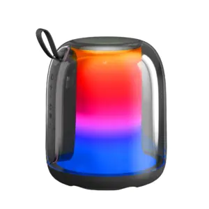 Enceinte Bluetooth Moxom MX-SK75 20W – Design Verre Élégant, Lumières RGB et Son Puissant