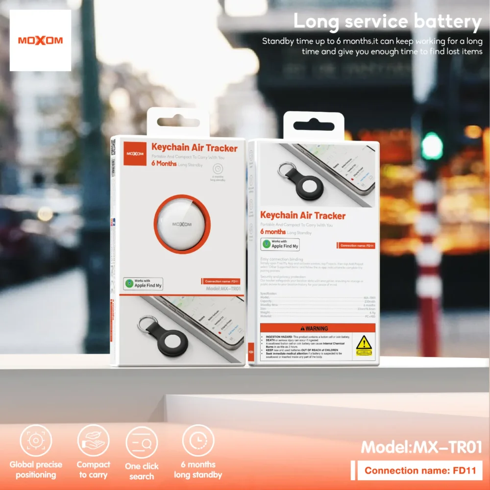 Traceur Bluetooth Moxom MX-TR01 Porte-Clés Compatible Apple Find My, Compact et Portable — image 7