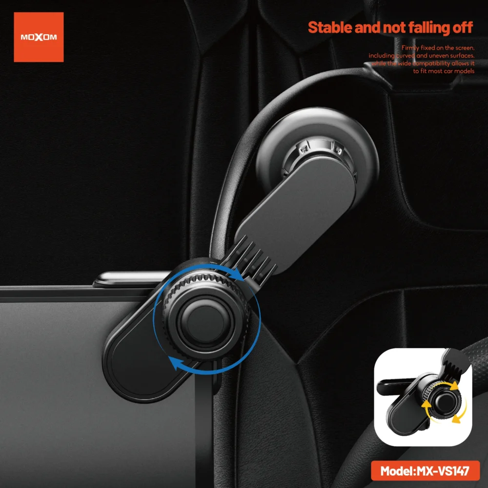 Support Téléphone Voiture Magnétique Moxom MX-VS147 – Fixation Stable, Installation Facile et Design Élégant Noir — image 4
