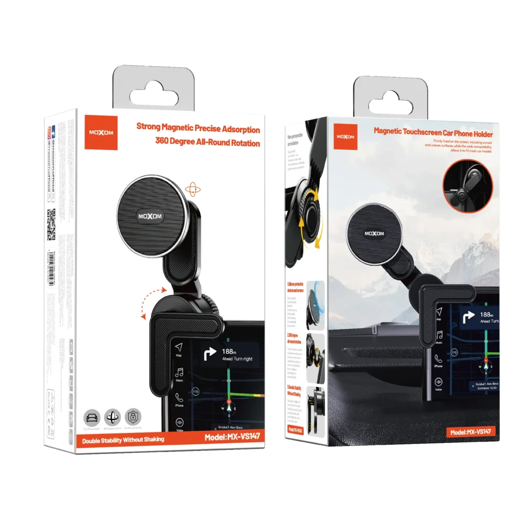 Support Téléphone Voiture Magnétique Moxom MX-VS147 – Fixation Stable, Installation Facile et Design Élégant Noir — image 9