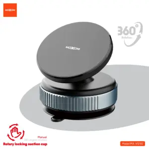 Support Téléphone à Ventouse Moxom MX-VS150 Rotation 360°, Fixation Ultra Stable et Universelle