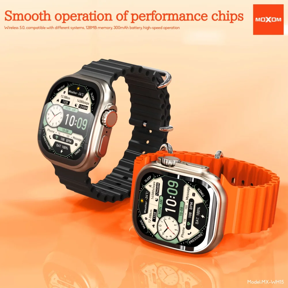 Montre Connectée Moxom MX-WH15 avec Appels Bluetooth – Écran IPS HD 50mm, Suivi Santé & Fitness — image 4
