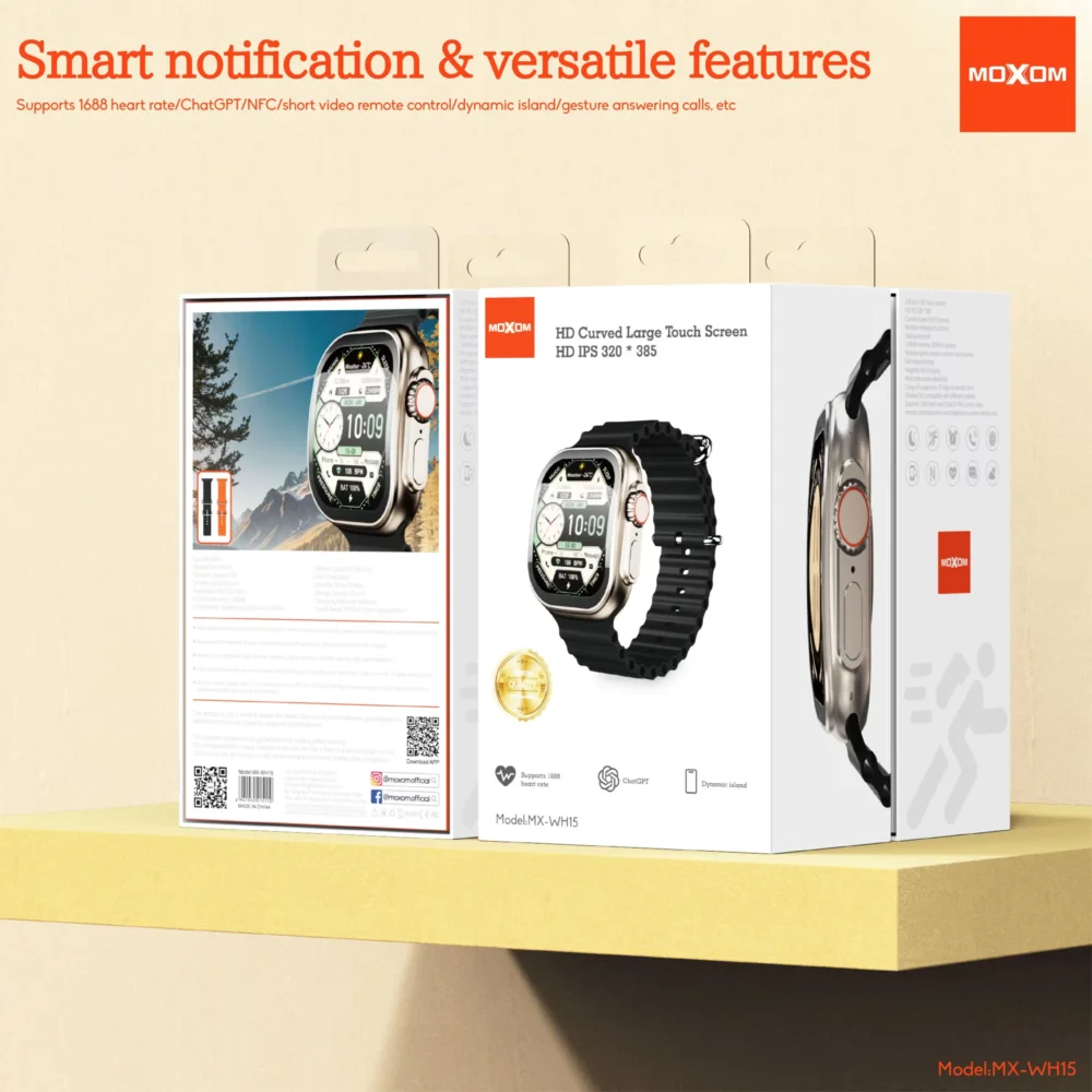 Montre Connectée Moxom MX-WH15 avec Appels Bluetooth – Écran IPS HD 50mm, Suivi Santé & Fitness — image 7