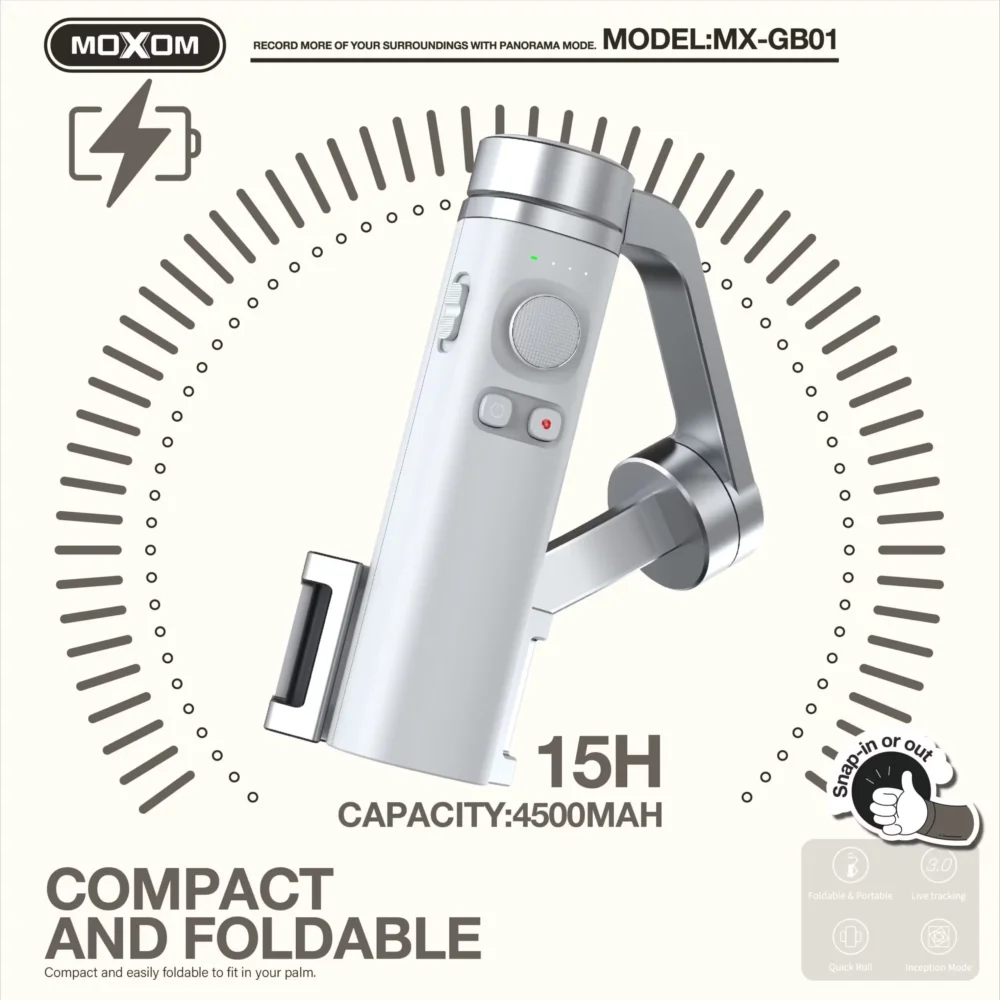 Stabilisateur Gimbal Pliable Moxom MX-GB01 — image 6