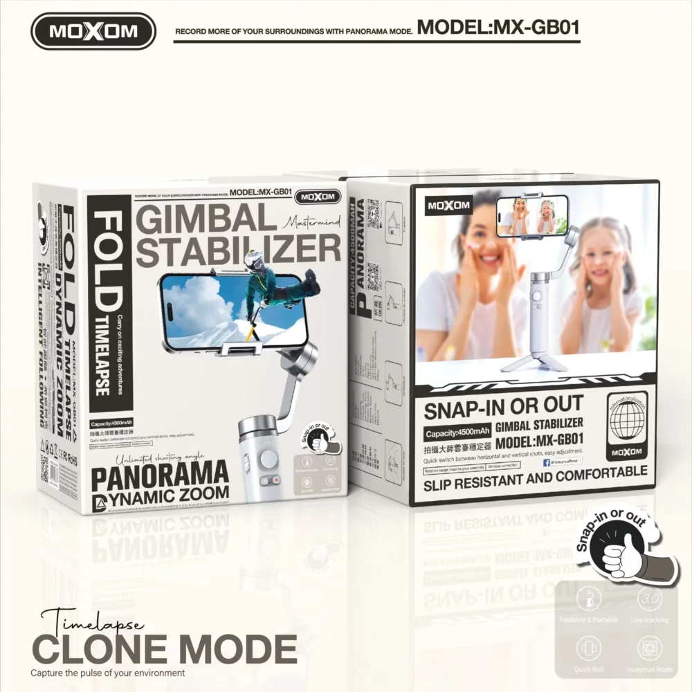Stabilisateur Gimbal Pliable Moxom MX-GB01 — image 7