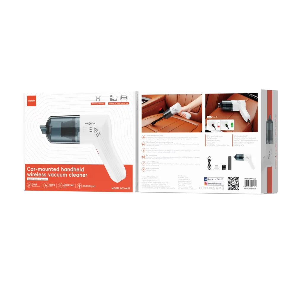 Aspirateur Sans Fil Moxom MX-VA02 50W Puissance 10kPa, Batterie 4000mAh — image 10