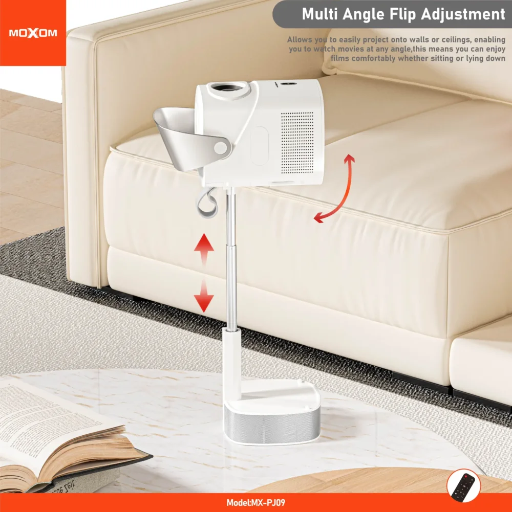 Projecteur Intelligent Moxom PJ09 Android 1080p  Portable Pliable, Auto Focus, WiFi & Bluetooth — image 7