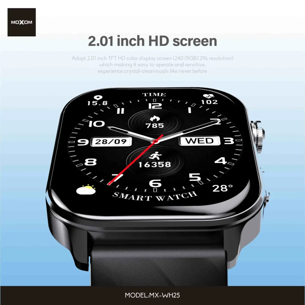 Montre Connectée Moxom MX-WH25 GPS  Étanche 1ATM, Écran TFT 2.01”, Suivi Santé & Batterie Longue Durée — image 9
