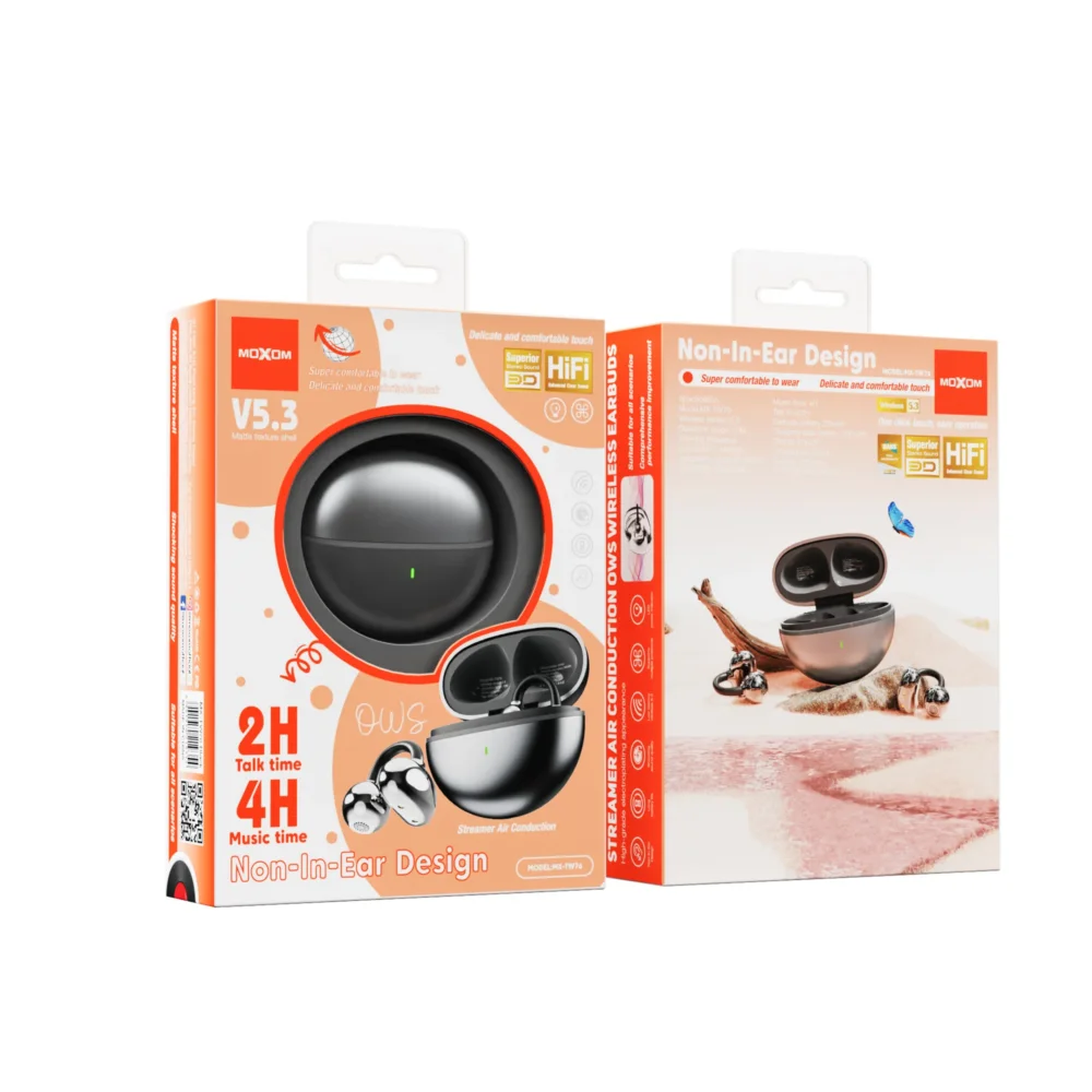 Écouteurs Sans Fil MOXOM MX-TW76 Open-Ear Bluetooth 5.4 – Design Tour d’Oreille, Son Hi-Fi et Confort Longue Durée — image 9