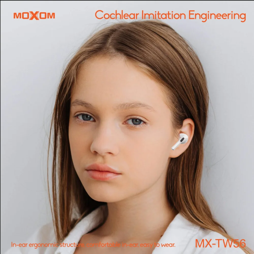Écouteurs Sans Fil MOXOM MX-TW56 Bluetooth 5.3 – Commandes Tactiles, Son Stéréo Puissant et 40H d’Autonomie — image 9