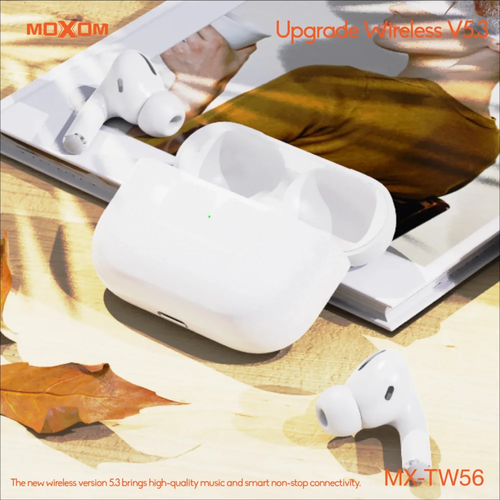 Écouteurs Sans Fil MOXOM MX-TW56 Bluetooth 5.3 – Commandes Tactiles, Son Stéréo Puissant et 40H d’Autonomie — image 5
