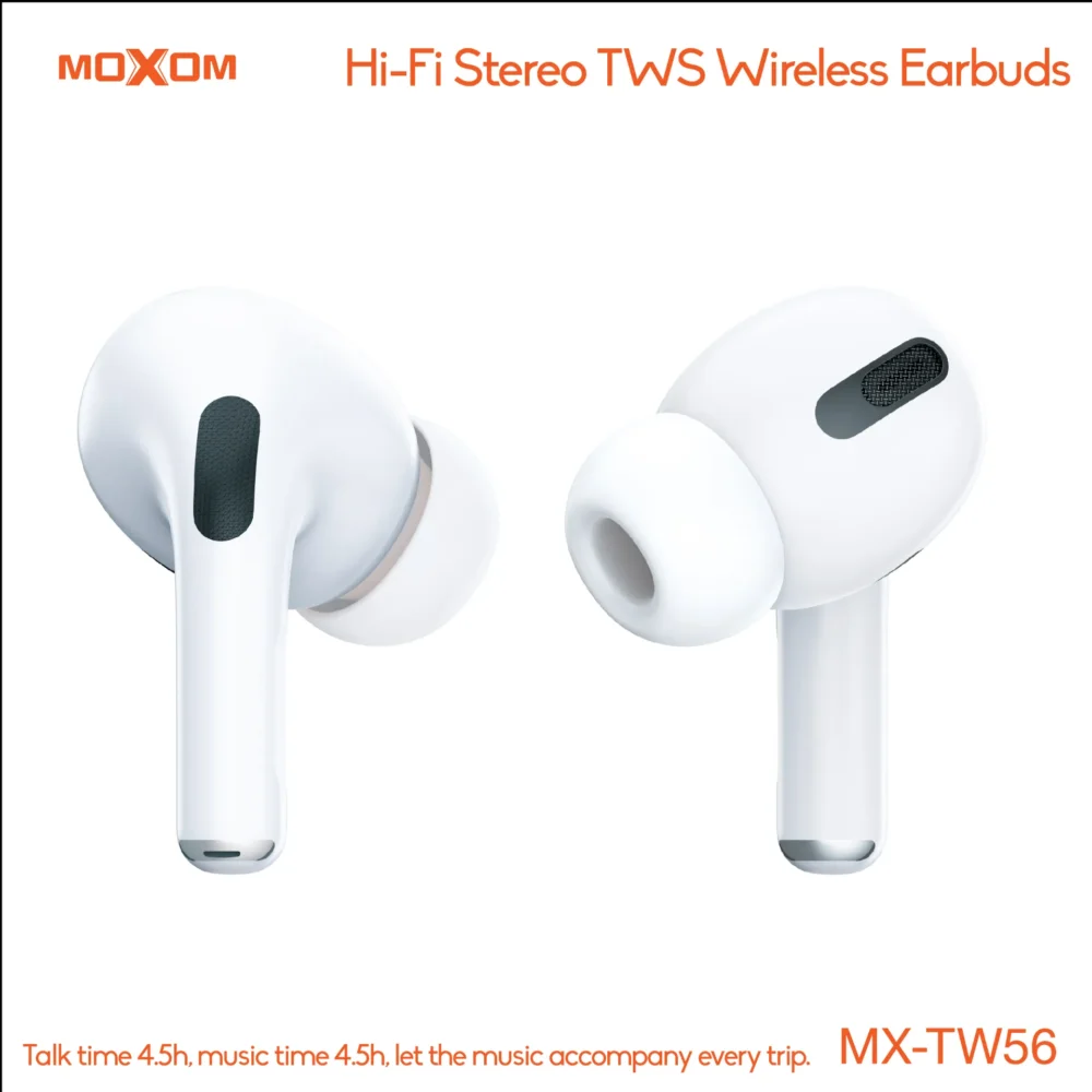 Écouteurs Sans Fil MOXOM MX-TW56 Bluetooth 5.3 – Commandes Tactiles, Son Stéréo Puissant et 40H d’Autonomie — image 7
