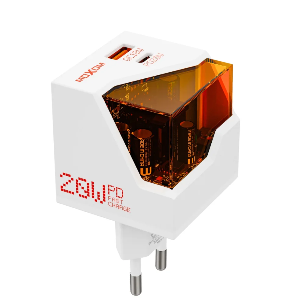 Chargeur Secteur MOXOM MX-HC181 20W PD Fast Charge – USB-C & USB-A