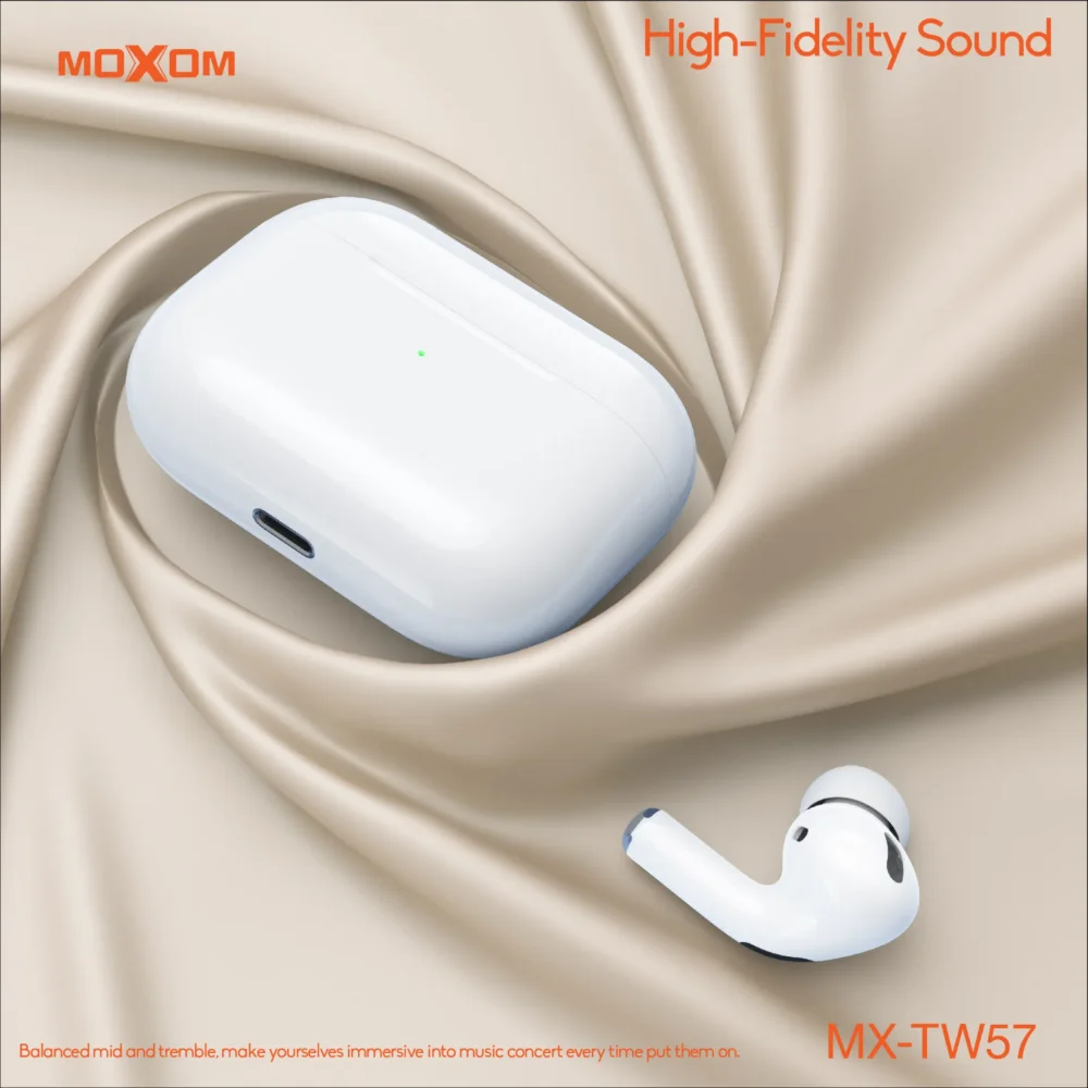 Écouteurs Sans Fil MOXOM MX-TW57 ANC Bluetooth 5.3 – Réduction Active du Bruit, Son Hi-Fi et 40H d’Autonomie — image 7