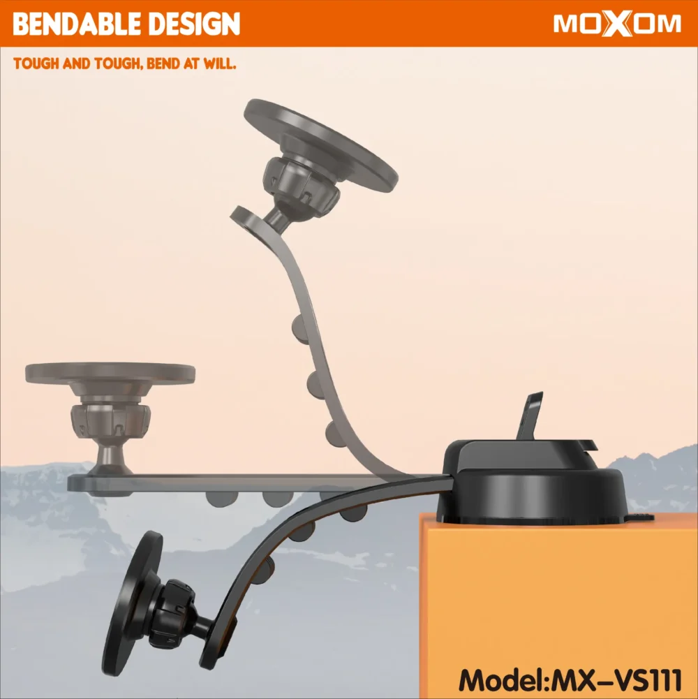 Support Téléphone Magnétique Tableau de Bord MOXOM MX-VS111 – Support Voiture Flexible Rotatif 360° — image 5