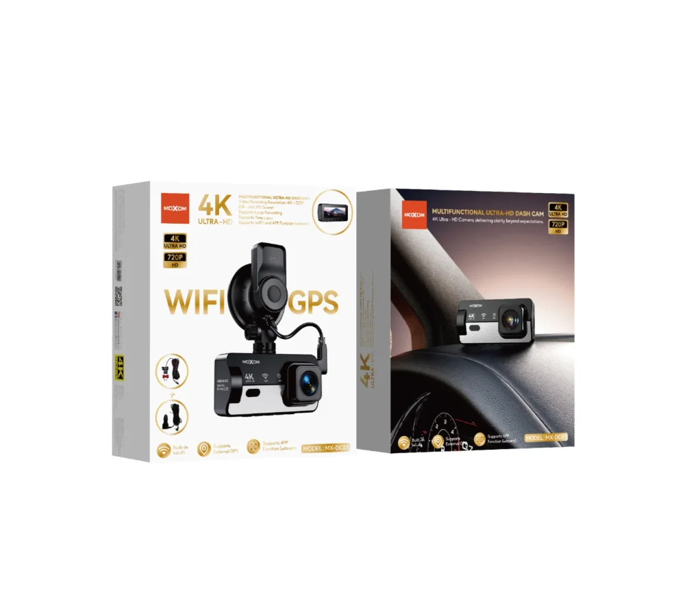 MOXOM MX-DC01 Caméra de Tableau de Bord 4K Ultra HD WiFi GPS – Dash Cam Intelligente pour Voiture — image 8
