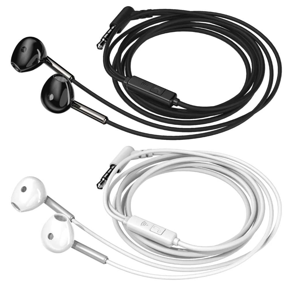 MOXOM MX-EP76 Écouteurs Filaire Stéréo Jack 3,5 mm avec Microphone et Commande Multifonction