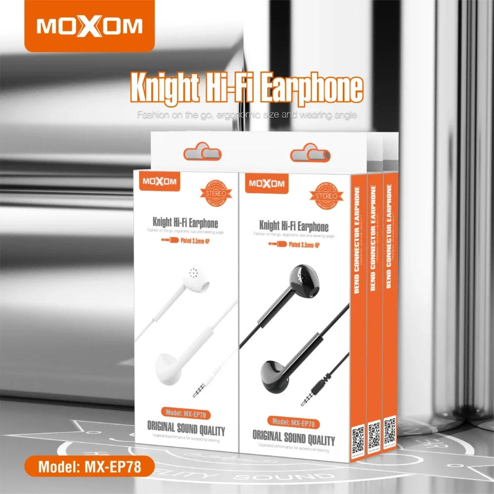 Écouteurs Hi-Fi MOXOM MX-EP78 avec Microphone – Son Stéréo Haute Fidélité — image 9