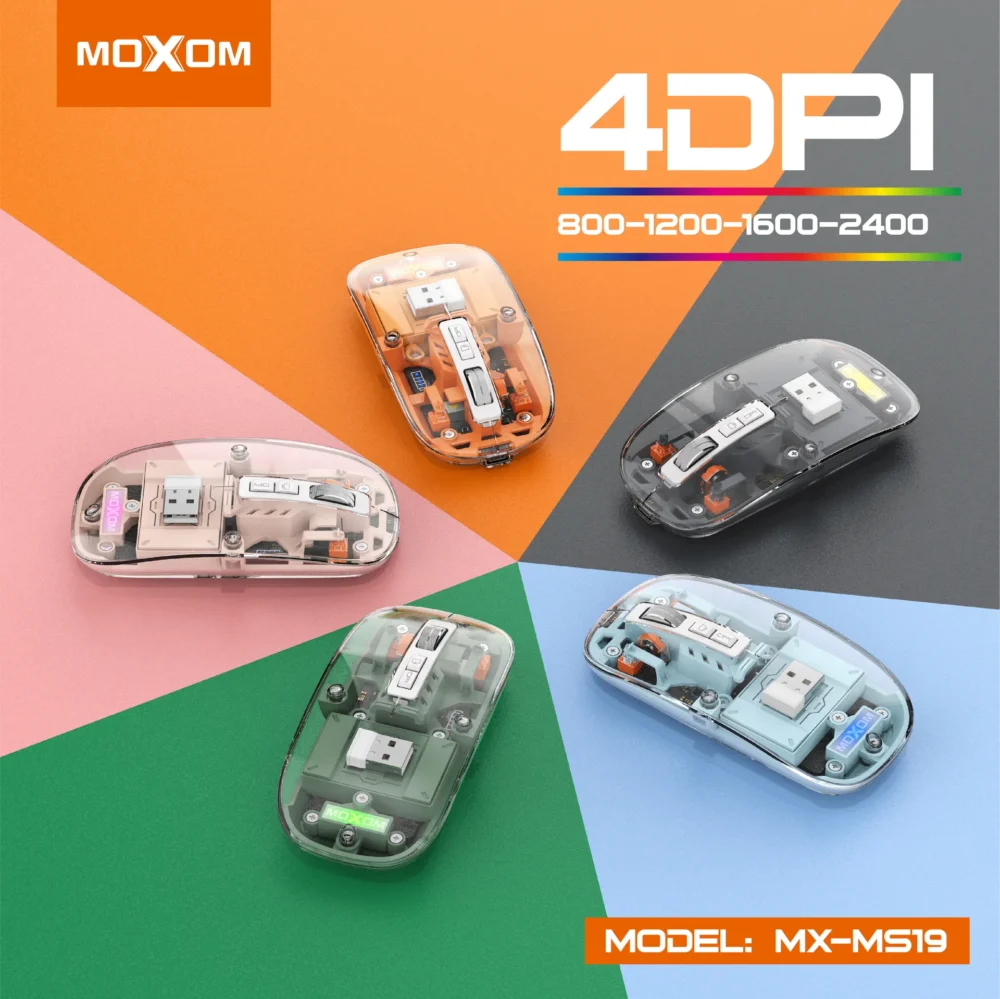 MOXOM MX-MS19 Souris Sans Fil Rechargeable Triple Mode Bluetooth & 2.4GHz — image 12