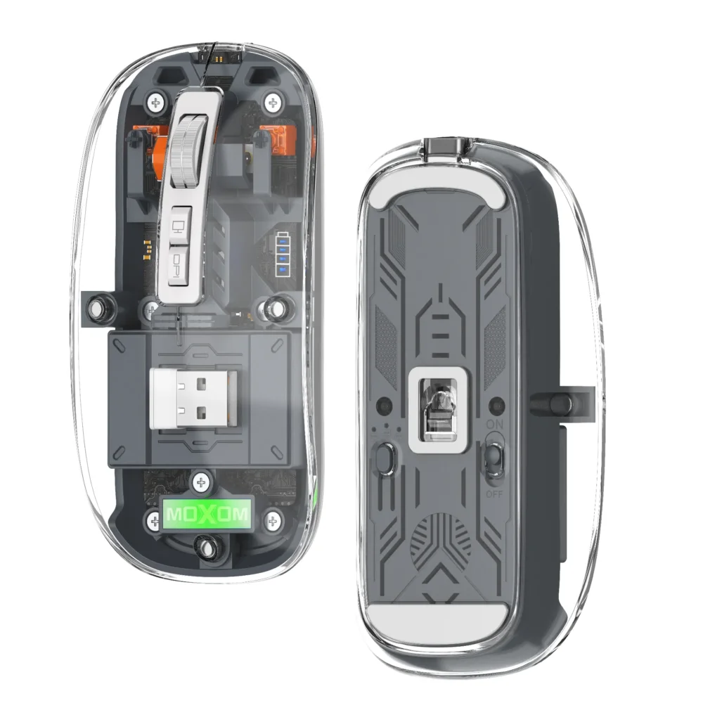 MOXOM MX-MS19 Souris Sans Fil Rechargeable Triple Mode Bluetooth & 2.4GHz — image 3