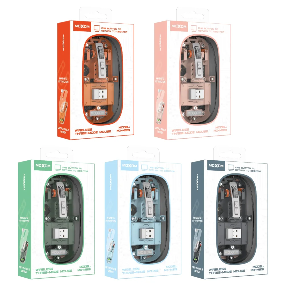 MOXOM MX-MS19 Souris Sans Fil Rechargeable Triple Mode Bluetooth & 2.4GHz — image 15