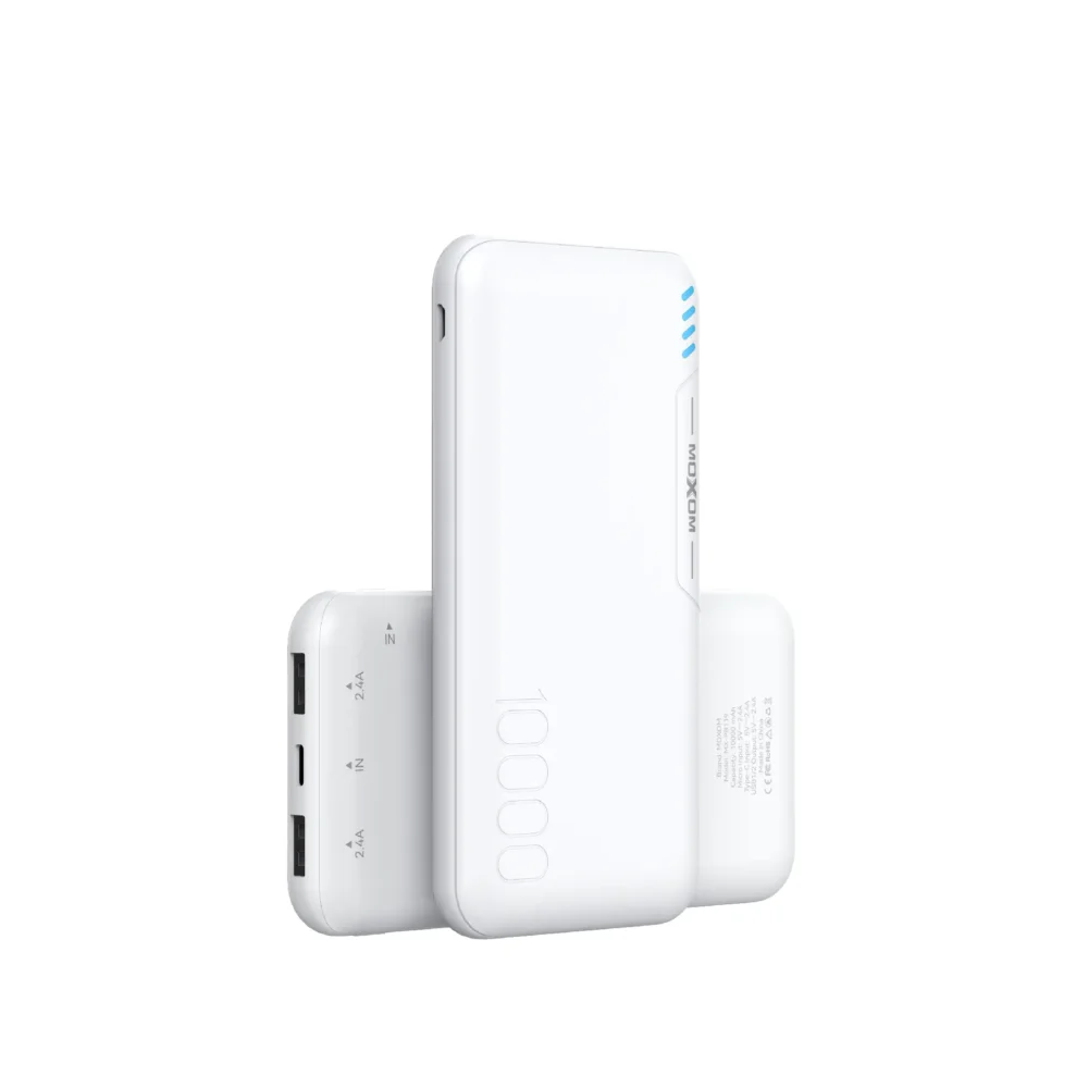 Power Bank MOXOM MX-PB119 10000mAh – Double USB, LED Intelligent, Charge Rapide Portable