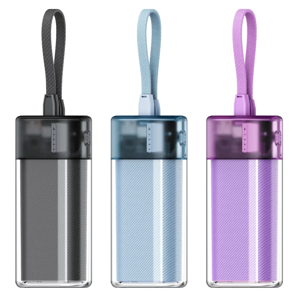 MOXOM MX-PB130 Power Bank 10000mAh – Charge Rapide PD20W & SCP22.5W, 3 Entrées / 3 Sorties, Câble Dragonne Intégré — image 6