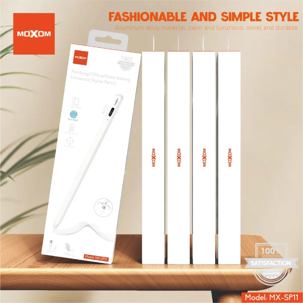 Stylet Tactile Universel MOXOM MX-SP11 – Haute Précision, Rechargeable USB-C & Pointe Remplaçable — image 6