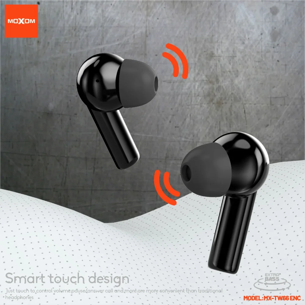 Écouteurs Sans Fil MOXOM MX-TW66 ENC Bluetooth 5.4 – Réduction de Bruit pour Appels, Son Hi-Fi et Boîtier Premium en Alliage de Zinc — image 7