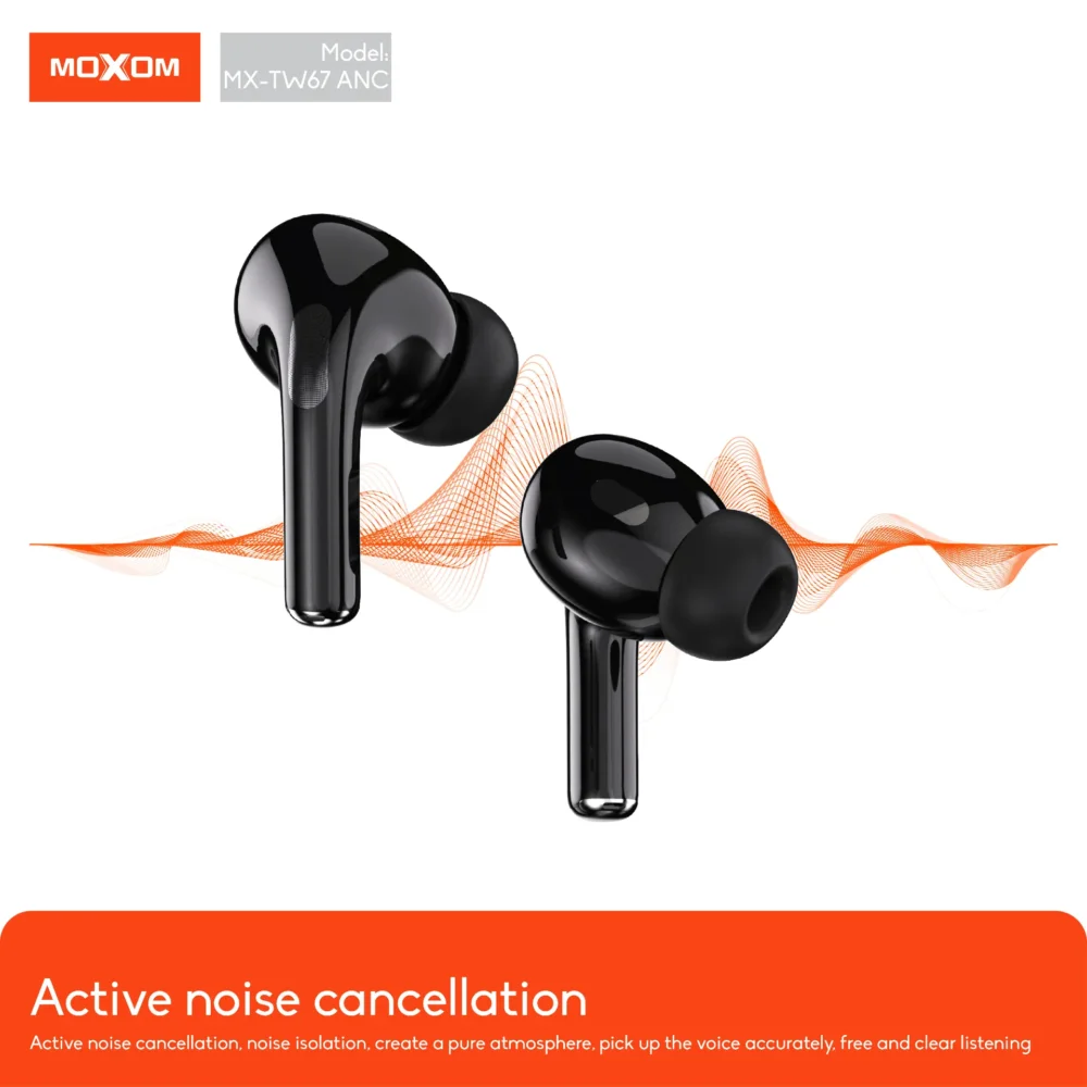 Écouteurs Sans Fil MOXOM MX-TW67 ANC Bluetooth 5.4 – Écran Tactile LCD Intelligent, Réduction Active du Bruit et Son Hi-Fi — image 6