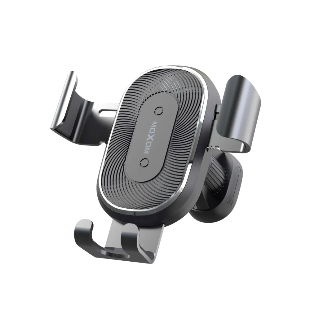 Support Téléphone Voiture MOXOM MX-VS82 avec Charge Sans Fil 15W – Fixation Grille d’Aération Rotative 360°