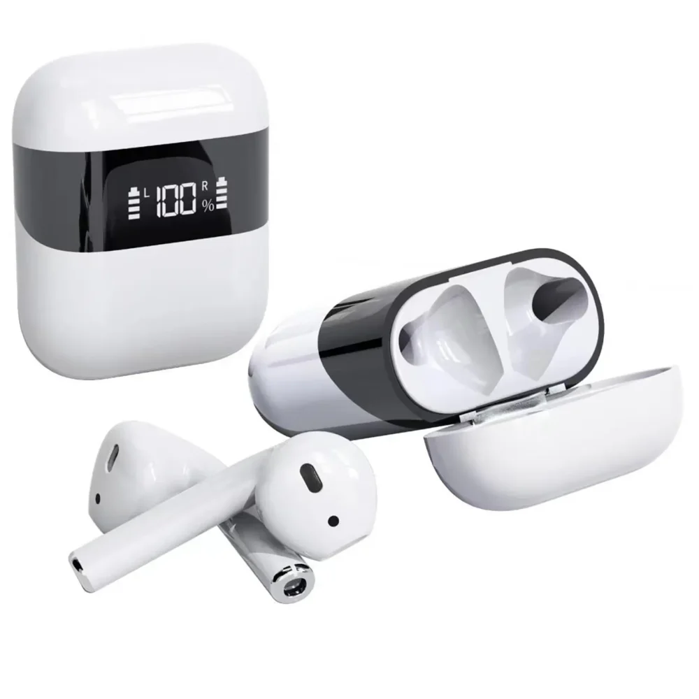 MOXOM MX-TW17 Écouteurs Bluetooth Sans Fil TWS avec Écran LED, Boîtier de Charge Compact et Son Stéréo Bass