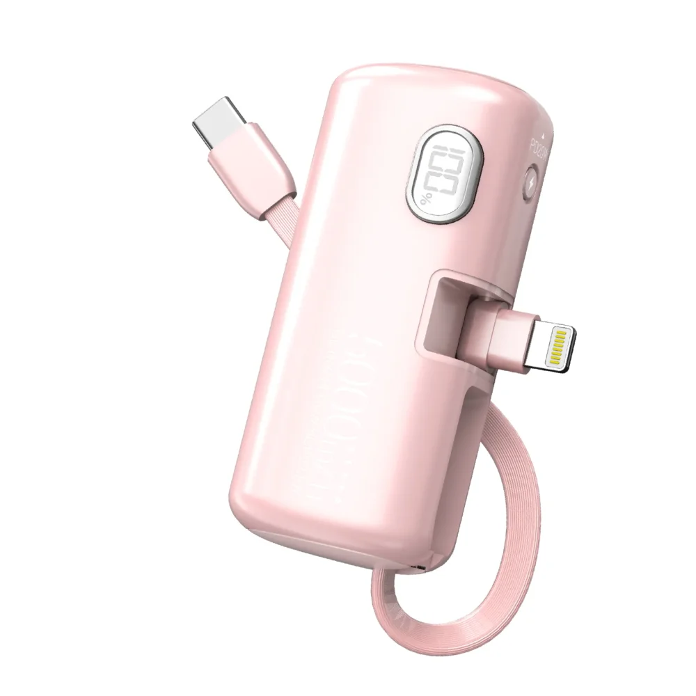MOXOM MX-PB123 Power Bank 5000mAh avec Connecteurs Intégrés 3-en-1 – PD20W, QC18W, SCP22.5W, Écran LCD Intelligent — image 3