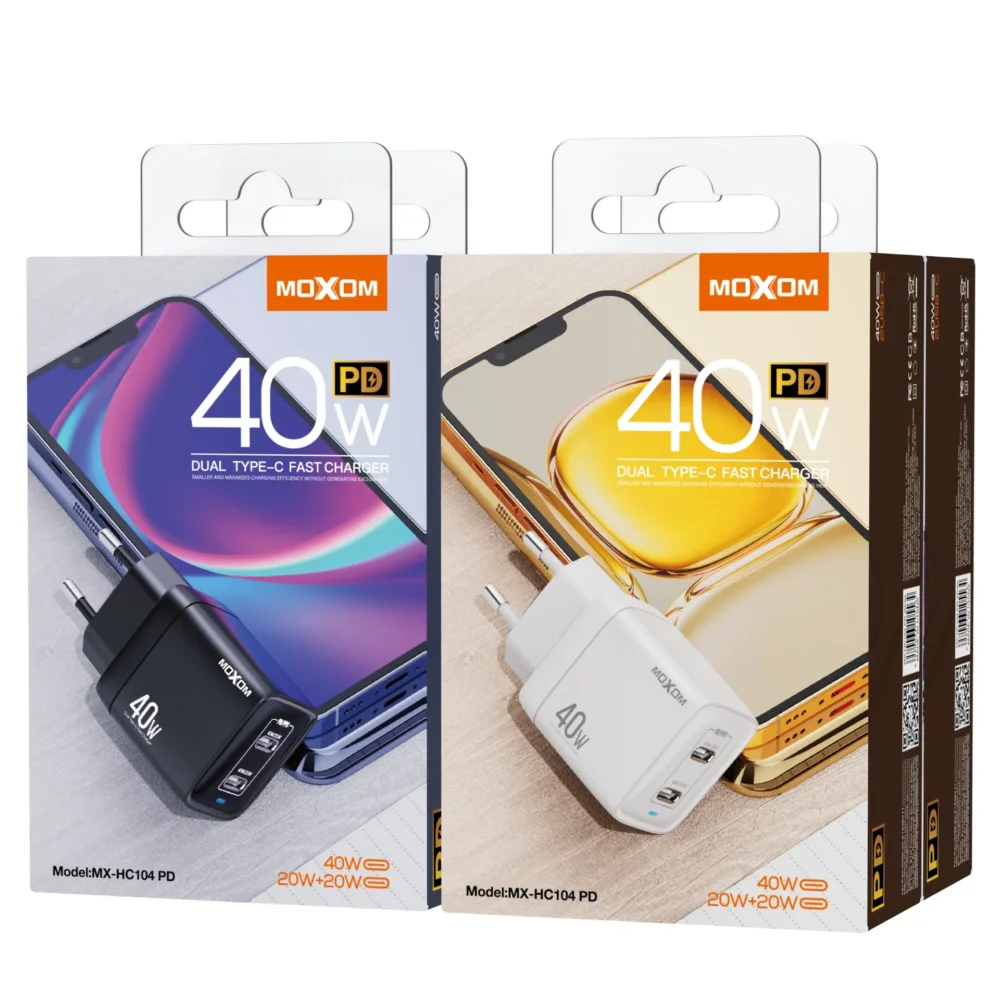 Chargeur Rapide MOXOM MX-HC104 PD 40W Double USB-C — image 6