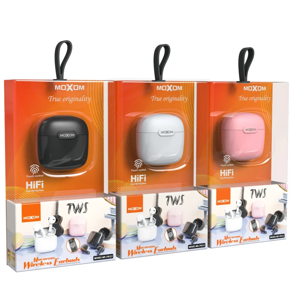 MOXOM MX-TW23 Écouteurs Bluetooth TWS Sans Fil avec Commande Tactile, Son Stéréo Bass et Boîtier de Charge Compact — image 8