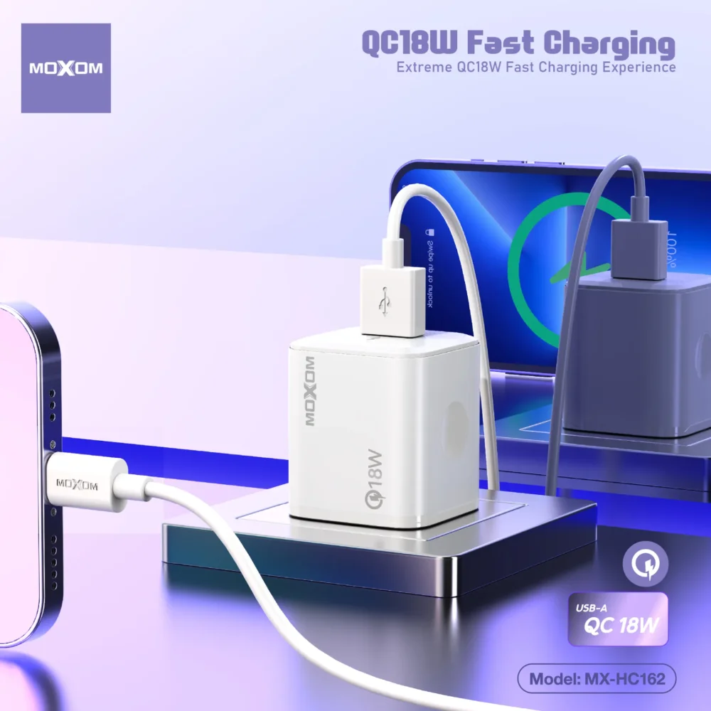 Chargeur Secteur MOXOM MX-HC162 QC 18W — image 3
