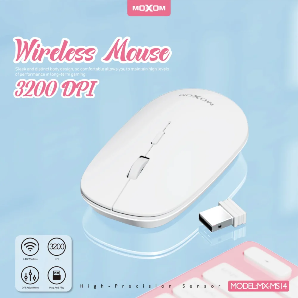 MOXOM MX-MS14 Souris Sans Fil 2.4GHz 3200 DPI — image 7