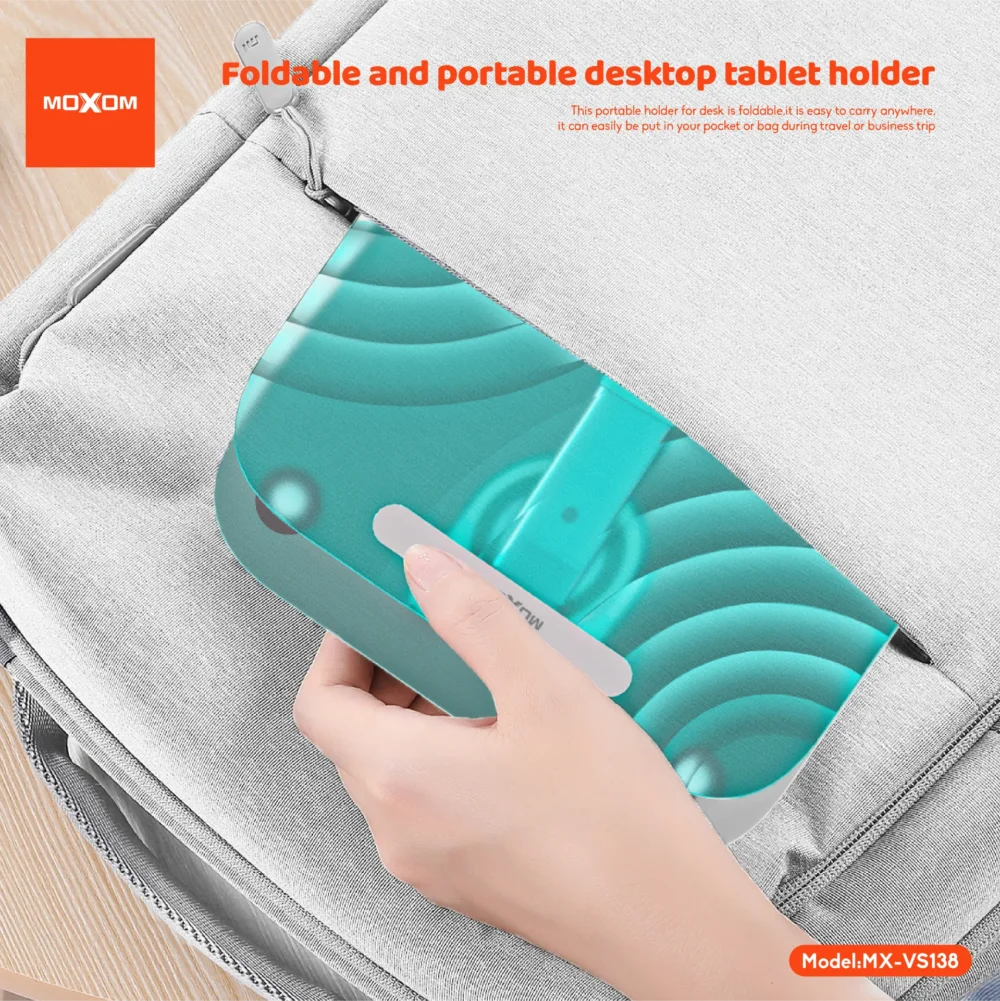 Support Tablette & Smartphone MOXOM MX-VS138 – Support de Bureau Pliable avec Rotation 360° et Hauteur Réglable — image 9