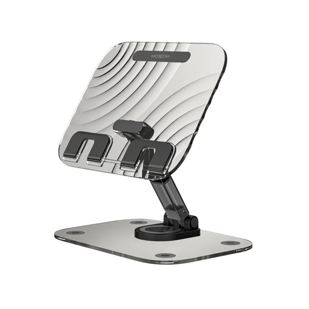 Support Tablette & Smartphone MOXOM MX-VS138 – Support de Bureau Pliable avec Rotation 360° et Hauteur Réglable