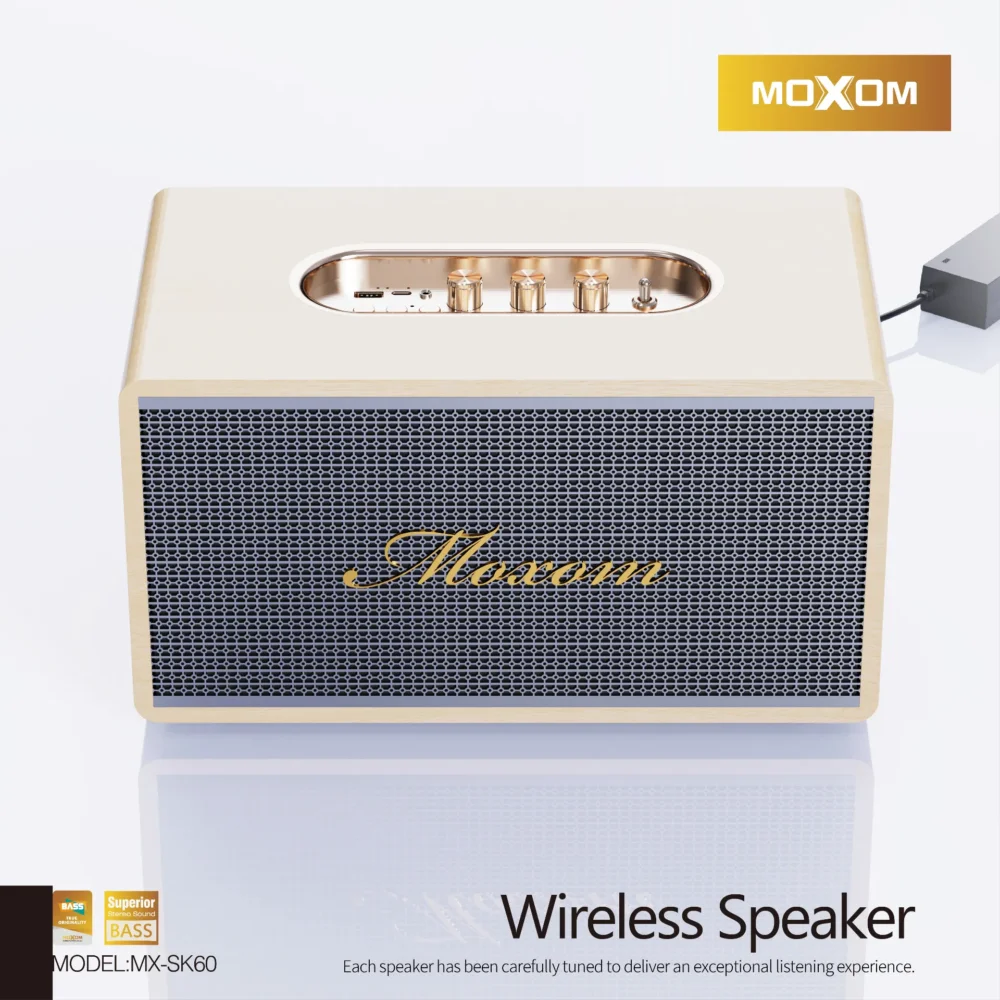 Enceinte Bluetooth MOXOM MX-SK60 – Son 360°, Bass Puissant & Design Premium — image 4