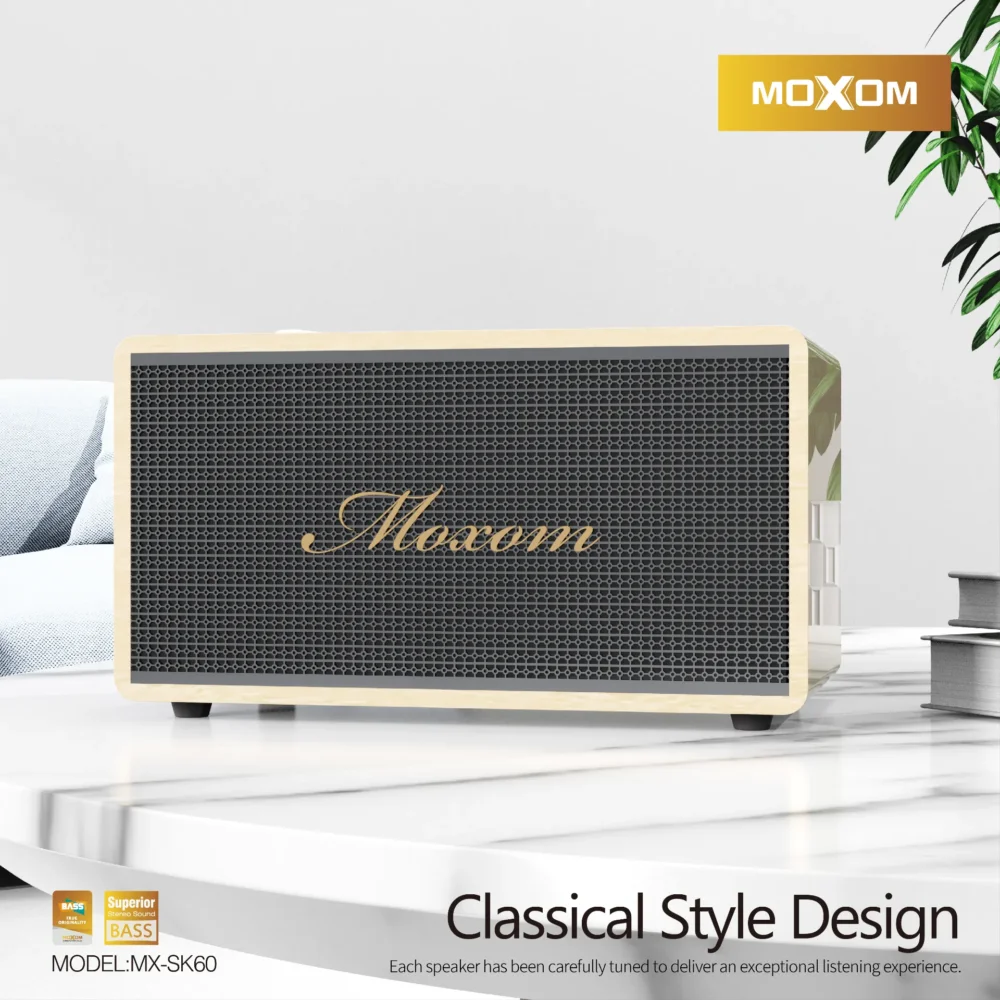 Enceinte Bluetooth MOXOM MX-SK60 – Son 360°, Bass Puissant & Design Premium — image 5