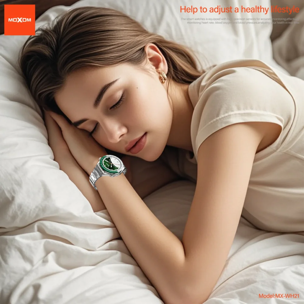 MOXOM MX-WH21 Emerald – Montre Connectée Premium 1,53″ | Appels Bluetooth, Suivi Santé & IP67 — image 5