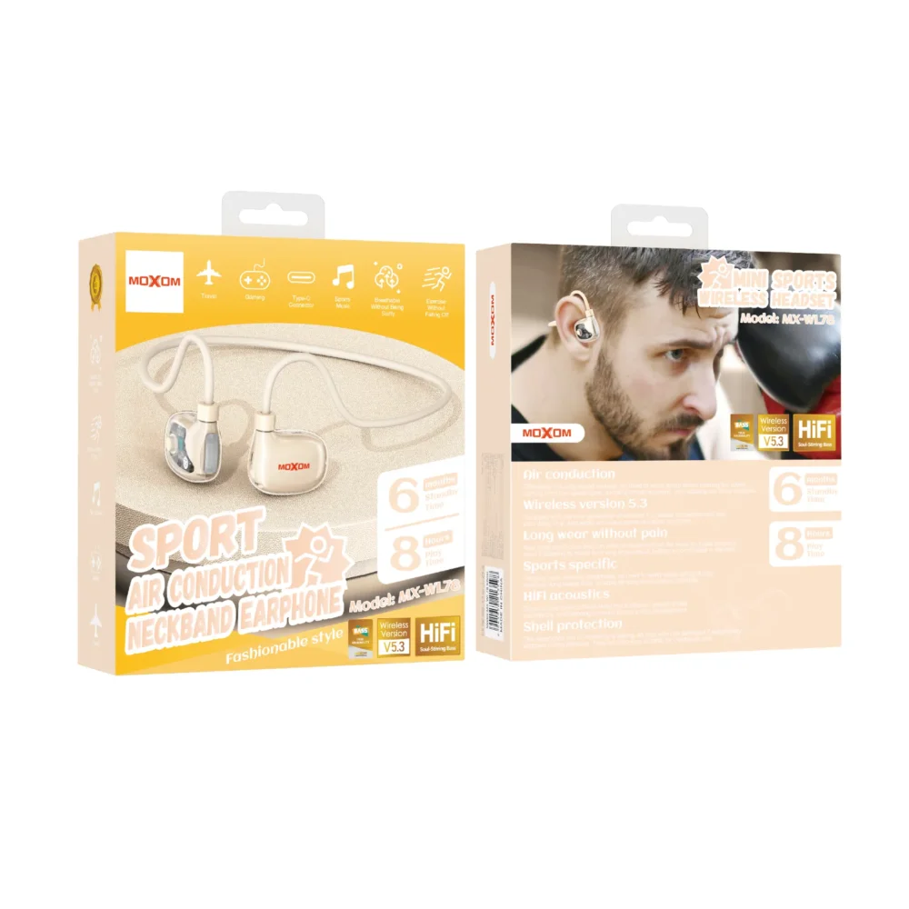 MOXOM MX-WL78 Écouteurs Bluetooth Tour de Cou – Bluetooth 5.3, Hi-Fi Stereo & Sport Wireless Earphones — image 3