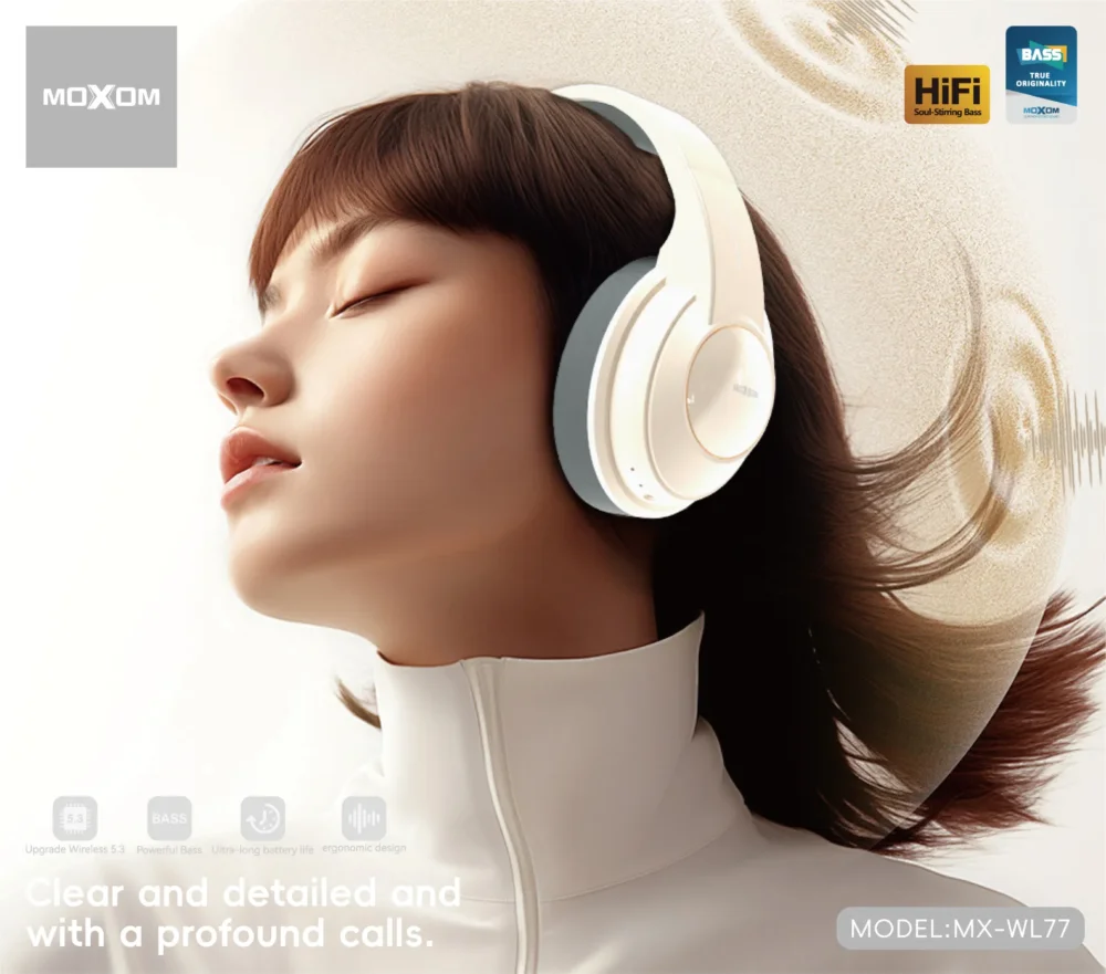 MOXOM MX-WL77 Casque Bluetooth Sans Fil – Bluetooth 5.3, Hi-Fi Stereo & Basses Puissantes — image 8