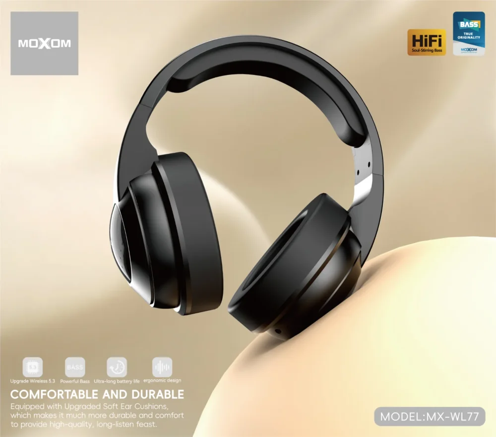 MOXOM MX-WL77 Casque Bluetooth Sans Fil – Bluetooth 5.3, Hi-Fi Stereo & Basses Puissantes — image 5