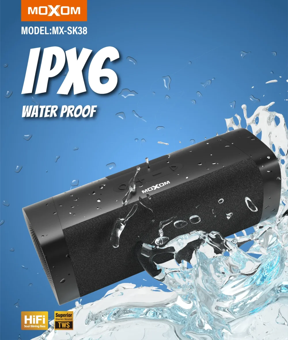 MOXOM MX-SK38 Enceinte Bluetooth Portable IPX6 – Haut-Parleur Sans Fil HiFi 10W avec TWS et Son Stéréo Puissant — image 4