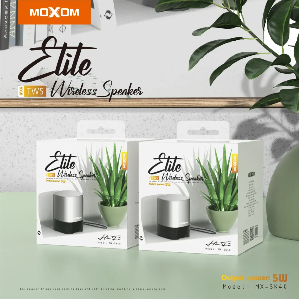 MOXOM MX-SK40 Enceinte Bluetooth Portable IPX6 – Haut-Parleur Sans Fil 5W avec Technologie TWS et Son Stéréo HiFi — image 7