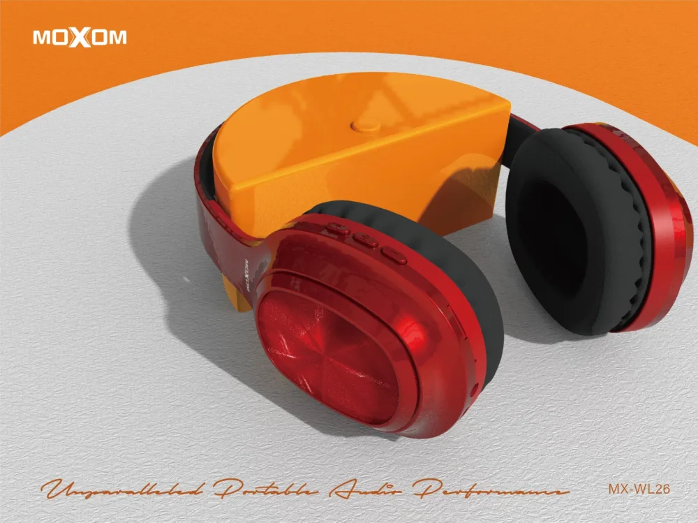 MOXOM MX-WL26 Casque Bluetooth Sans Fil Pliable – Son Stéréo Bass Boost avec Lecteur Carte SD — image 5