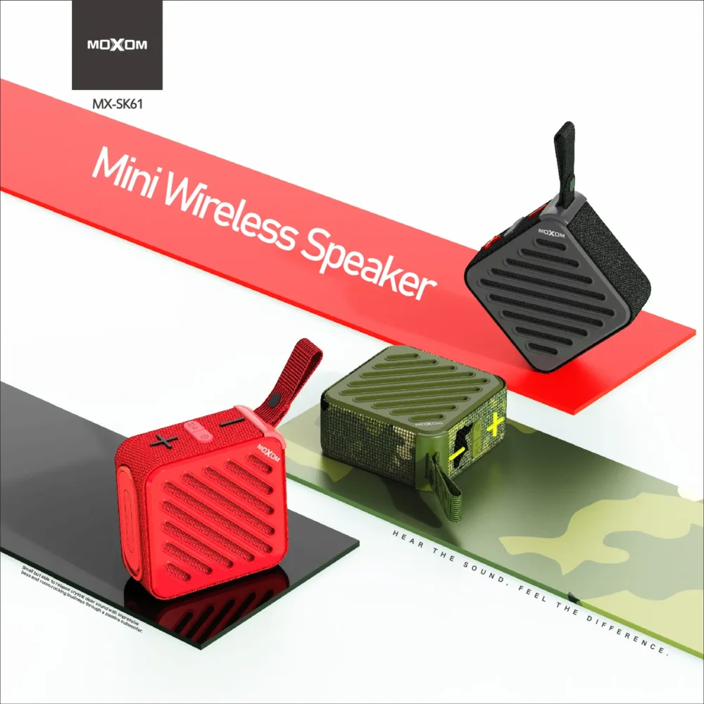 Enceinte Bluetooth MOXOM MX-SK61 – Cube Portable avec Bass & Passive Subwoofe — image 4