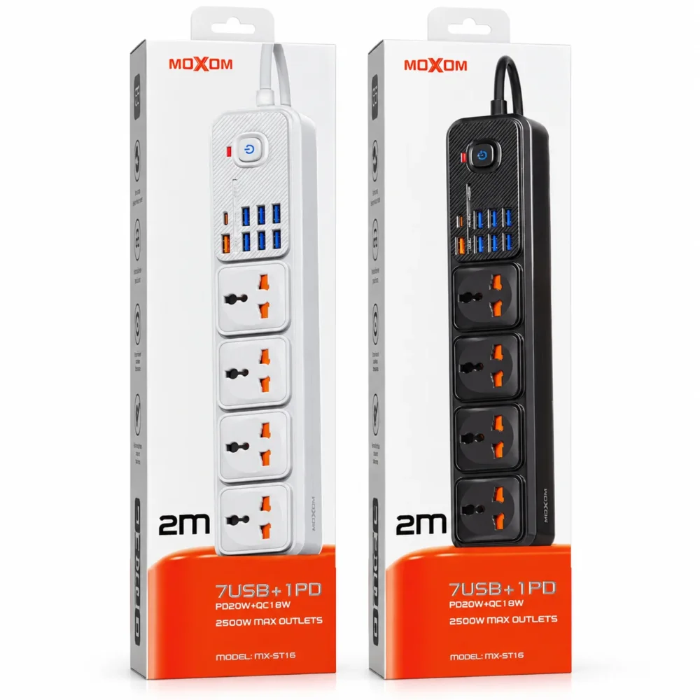 🔌 Multiprise MOXOM MX-ST16 – Puissance, praticité et recharge rapide